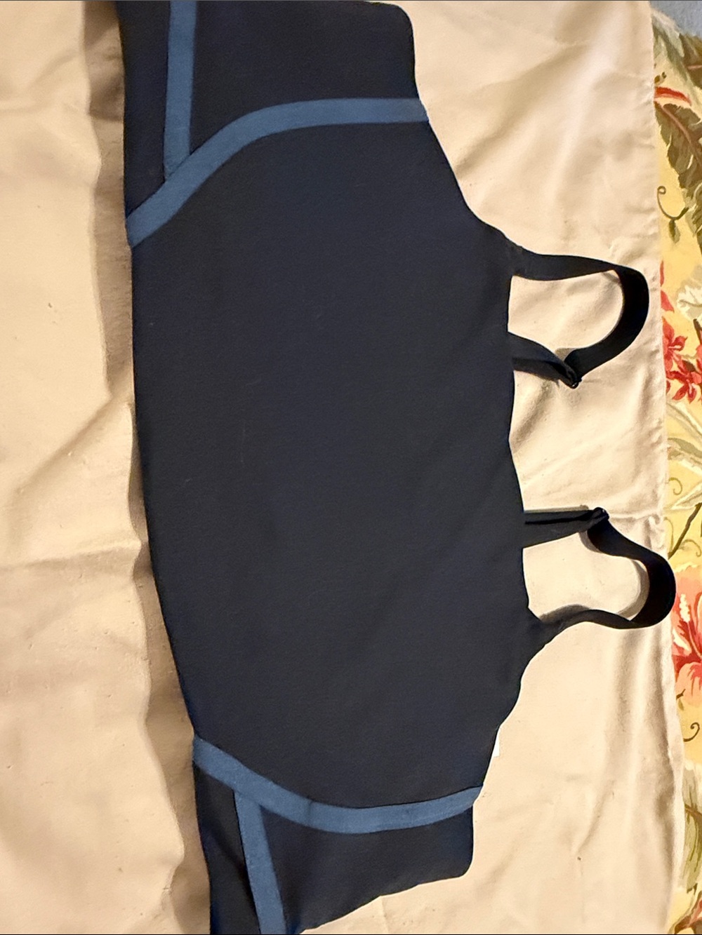 Nike Navy Sports Bra with Light Blue Trim